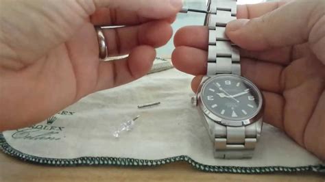 how to remove watchband rolex oyster|adjusting Rolex oysterflex watch band.